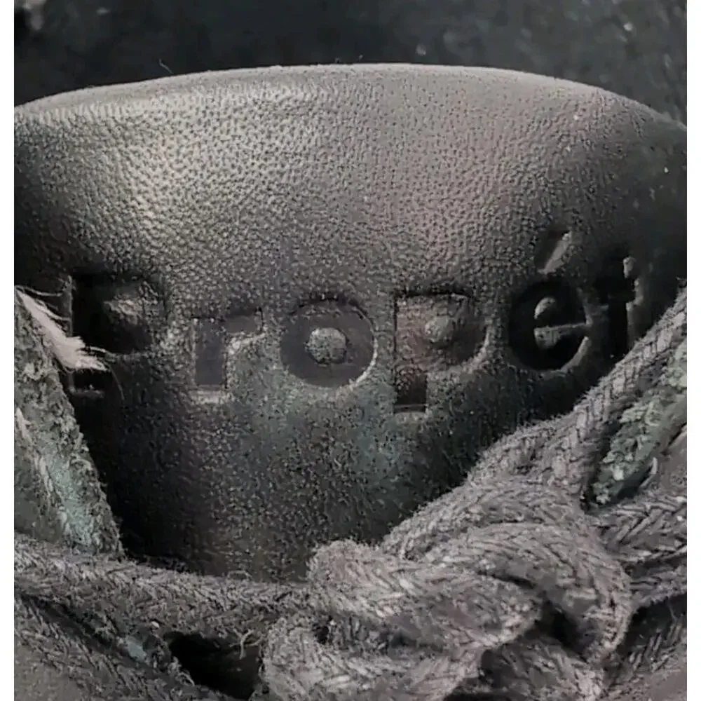 Propet Delaney Ankle Bootie Boots Women 11N (AA) Black Leather Zip/Lace WFV002L‎